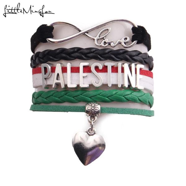 charm bracelets little minglou infinity love country palestine bracelet heart leather wrap men & bangles for women jewelry, Golden;silver
charm bracelets little minglou infinity love country palestine bracelet heart leather wrap men & bangles for women jewelry, Golden;silver
