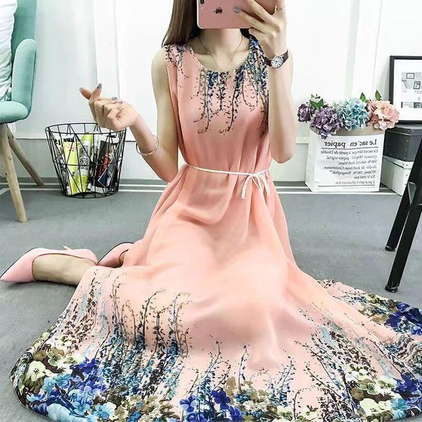 women's summer sleeveless floral chiffon dress casual round neck boho loose beach plus size long dresses maternity sundress 20201, Black;gray
women's summer sleeveless floral chiffon dress casual round neck boho loose beach plus size long dresses maternity sundress 20201, Black;gray