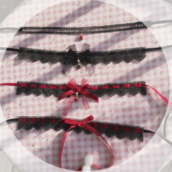 chokers original lolita dark wind necklace black red joker style, Golden;silver
chokers original lolita dark wind necklace black red joker style, Golden;silver