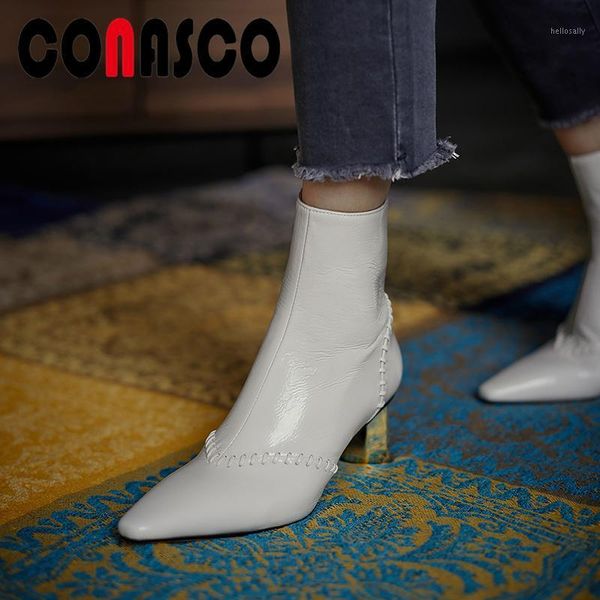 conasco women ankle boots fashion retro genuine leather office lady autumn winter pointed toe zipper new boots short shoes woman1, Black
conasco women ankle boots fashion retro genuine leather office lady autumn winter pointed toe zipper new boots short shoes woman1, Black