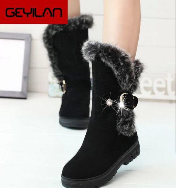 new mid-calf winter women boots with fur warm women platform shoes casual ladies snow boots bota feminin comfortable heel 4 cm, Black
new mid-calf winter women boots with fur warm women platform shoes casual ladies snow boots bota feminin comfortable heel 4 cm, Black