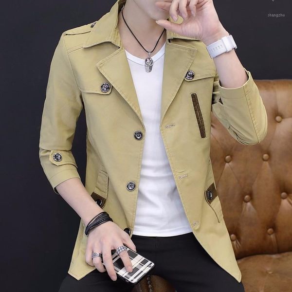autumn new slim trench coat men's cotton casual coat men's large size fashion simple casual jacket windbreaker1, Tan;black
autumn new slim trench coat men's cotton casual coat men's large size fashion simple casual jacket windbreaker1, Tan;black