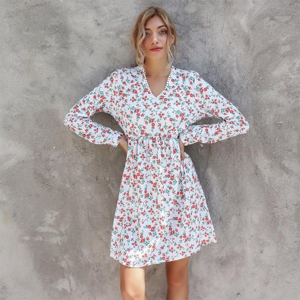 women long sleeve fashion printed v neck dress autumn summer party sundress female loose mini dress, Black;gray
women long sleeve fashion printed v neck dress autumn summer party sundress female loose mini dress, Black;gray