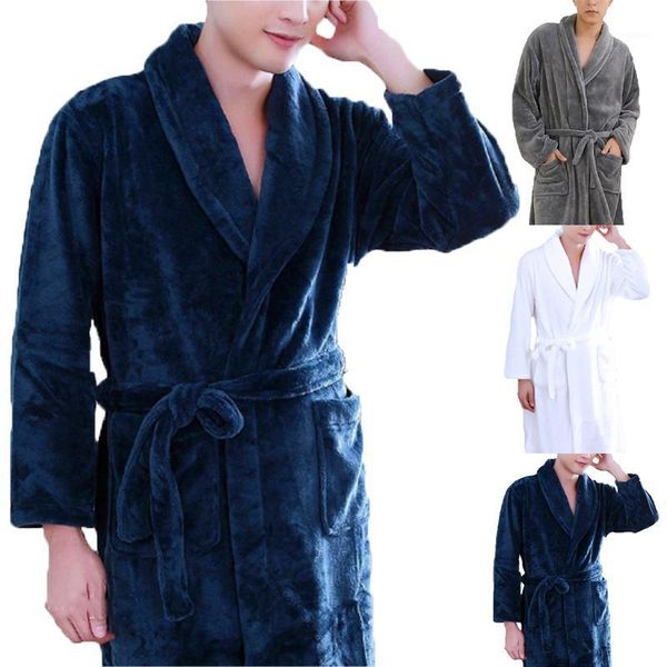 men bathrobe warm flannel thick pajamas long sleeve lapel men women sleepwear winter soft comfy bath robe home 20181, Black;brown
men bathrobe warm flannel thick pajamas long sleeve lapel men women sleepwear winter soft comfy bath robe home 20181, Black;brown