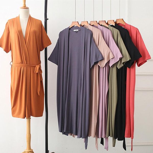new ice silk spring summer robes for women short sleeve modal loose dressing gowns casual sleep ladies sleepwear robe1, Black;red
new ice silk spring summer robes for women short sleeve modal loose dressing gowns casual sleep ladies sleepwear robe1, Black;red