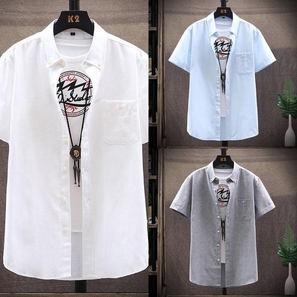 f5jnr short sleeve shirt for men's is casual korean clothes color solid 2020 summer fashion coat casual coat shirt clothes shirtloose c, Blue
f5jnr short sleeve shirt for men's is casual korean clothes color solid 2020 summer fashion coat casual coat shirt clothes shirtloose c, Blue