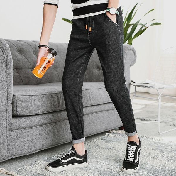qrjwp autumn capri jeans men's elastic waist pants slim 9-fen pants boys9-point drawstring men's casual leg ku 9 fen kutrend xmfi6, Blue
qrjwp autumn capri jeans men's elastic waist pants slim 9-fen pants boys9-point drawstring men's casual leg ku 9 fen kutrend xmfi6, Blue