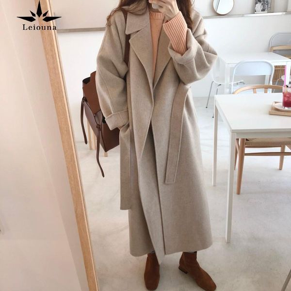 leiouna x-long casual oversize 2021 fashion women's wool blend trench coat with belt cashmere spring autumn winter outerwear1, Black
leiouna x-long casual oversize 2021 fashion women's wool blend trench coat with belt cashmere spring autumn winter outerwear1, Black