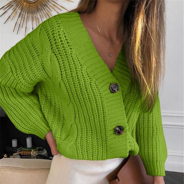 women's knits & tees vintage cardigan knitted v neck sweater women 2021 autumn winter long sleeve sweaters coat jackets, White
women's knits & tees vintage cardigan knitted v neck sweater women 2021 autumn winter long sleeve sweaters coat jackets, White
