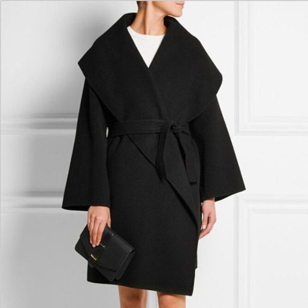 wool blends coat overcoat 2020 winter coat women wide lapel with belt long simple shawl black outwear wool coats female1
wool blends coat overcoat 2020 winter coat women wide lapel with belt long simple shawl black outwear wool coats female1