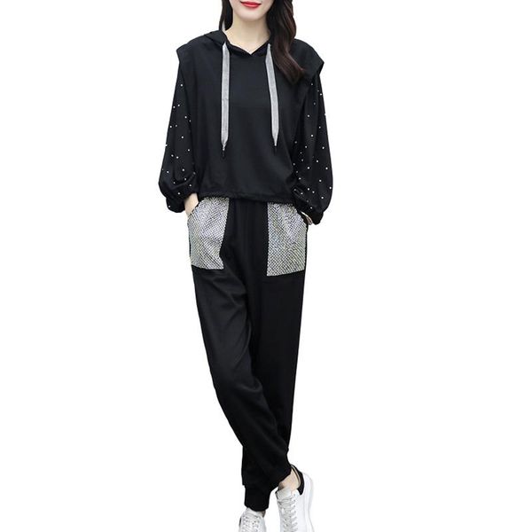 autumn women warm black two piece set oversize hooded and pants metching set outfit plus size casual sport suit tracksuit, Gray
autumn women warm black two piece set oversize hooded and pants metching set outfit plus size casual sport suit tracksuit, Gray