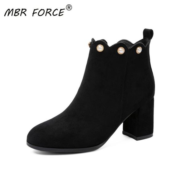 mbr force new high heels women's pearl decoration autumn and winter suede mid-heel women's shoes casual zipper boots, Black
mbr force new high heels women's pearl decoration autumn and winter suede mid-heel women's shoes casual zipper boots, Black