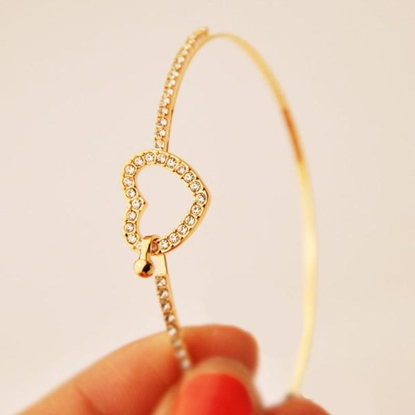 new fashion exquisite love temperament love cute bracelet full diamond bangle peach heart ladies, Black
new fashion exquisite love temperament love cute bracelet full diamond bangle peach heart ladies, Black