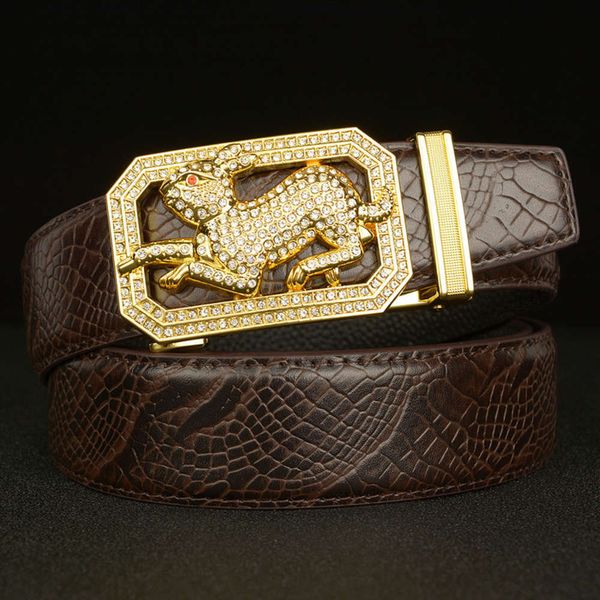 zodiac rabbit automatic buckle men's the first layer of leather, crocodile belt, real cow leather pants belt, Black;brown
zodiac rabbit automatic buckle men's the first layer of leather, crocodile belt, real cow leather pants belt, Black;brown
