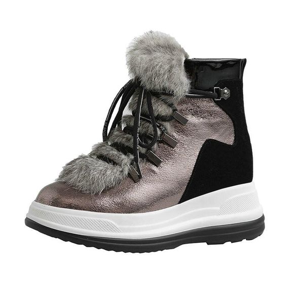 boots genuine leather flat platform women ankle snow winter warm lace up casual shoes woman large size 42 43, Black
boots genuine leather flat platform women ankle snow winter warm lace up casual shoes woman large size 42 43, Black