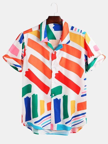 2021 men tropical beach leisure color matching short sleeve shirt teenagers and colorful printed shirt in summer1, White;black
2021 men tropical beach leisure color matching short sleeve shirt teenagers and colorful printed shirt in summer1, White;black