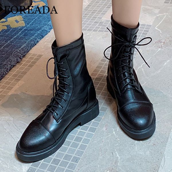 boots foreada platform flat motorcycle mid calf woman lace up short round toe ladies shoes autumn winter black 34-40
boots foreada platform flat motorcycle mid calf woman lace up short round toe ladies shoes autumn winter black 34-40