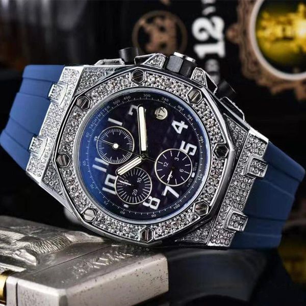men's fashion large dial quartz watch luxury men's fully functional chronograph diamond inlay case mens sport watch wholesale, Slivery;brown
men's fashion large dial quartz watch luxury men's fully functional chronograph diamond inlay case mens sport watch wholesale, Slivery;brown