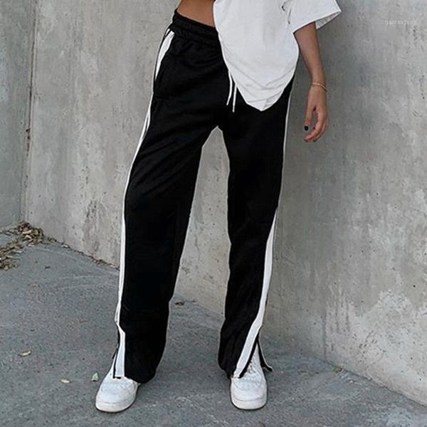 fashion side striped zipper drawstring sweatpants women harajuku straight long trousers y2k pants capris streetwear 20201, Black;white
fashion side striped zipper drawstring sweatpants women harajuku straight long trousers y2k pants capris streetwear 20201, Black;white