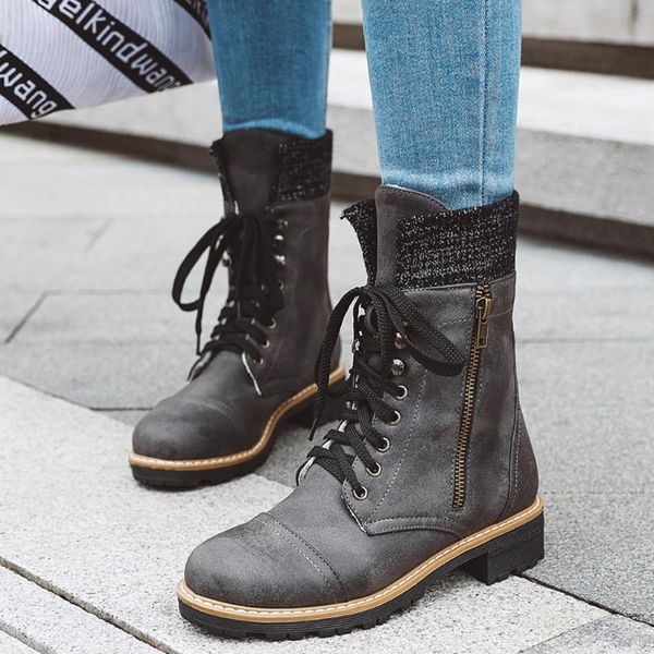 women's ladies european style warm non-slip boots girls riding cowboy snow boots motorcycle for ladies lace-up shoes, Black
women's ladies european style warm non-slip boots girls riding cowboy snow boots motorcycle for ladies lace-up shoes, Black