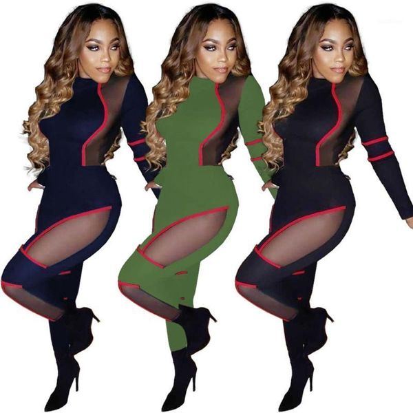 women's jumpsuits & rompers sheer mesh striped patchwork fitness romper women long sleeve see through skinny jumpsuit streetwear workou, Black;white
women's jumpsuits & rompers sheer mesh striped patchwork fitness romper women long sleeve see through skinny jumpsuit streetwear workou, Black;white
