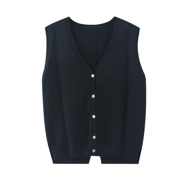 2021 new sleeveless women sweater vest autumn spring single breast v neck woman cardigan chic knitted soft female tank ehym, White;black
2021 new sleeveless women sweater vest autumn spring single breast v neck woman cardigan chic knitted soft female tank ehym, White;black
