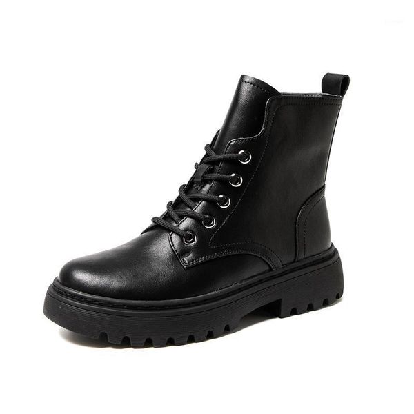 boots black genuine leather ankle women autumn winter round toe lace up shoes woman zipper fashion motorcycle platform botas1
boots black genuine leather ankle women autumn winter round toe lace up shoes woman zipper fashion motorcycle platform botas1