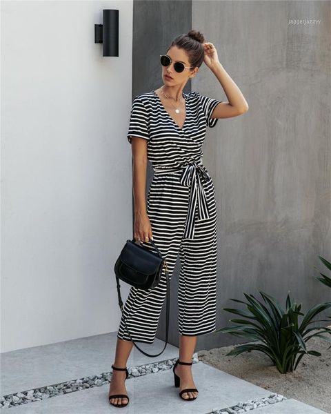 women's jumpsuits & rompers women fashion striped short sleeve v-neck sashes casual romper outfits summer loose long 1, Black;white
women's jumpsuits & rompers women fashion striped short sleeve v-neck sashes casual romper outfits summer loose long 1, Black;white