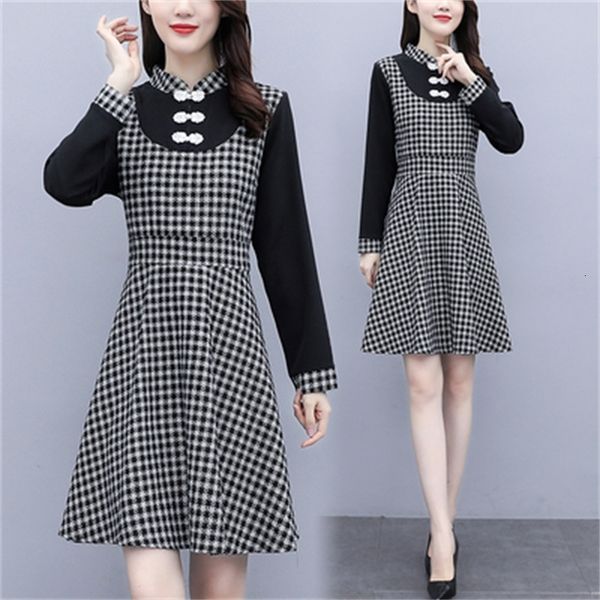 dressed black and white plaid ladies'dresses cut up korean dress turtleneck high as fiesta in luxury dresses l9e6, Black;gray
dressed black and white plaid ladies'dresses cut up korean dress turtleneck high as fiesta in luxury dresses l9e6, Black;gray