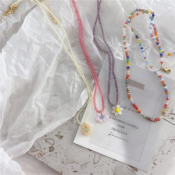 2020 kpop summer vintage aesthetic colorful bead rainbow flower necklace for women egirl friends party boho jewelry accessories, Silver
2020 kpop summer vintage aesthetic colorful bead rainbow flower necklace for women egirl friends party boho jewelry accessories, Silver