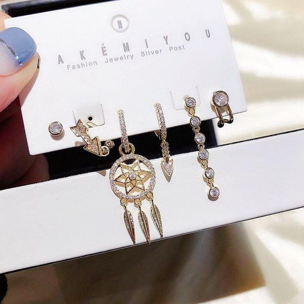 migga cubic zircon paved arrow dreamcatcher dangle earrings set gold color fashion women earrings jewelry1, Silver
migga cubic zircon paved arrow dreamcatcher dangle earrings set gold color fashion women earrings jewelry1, Silver