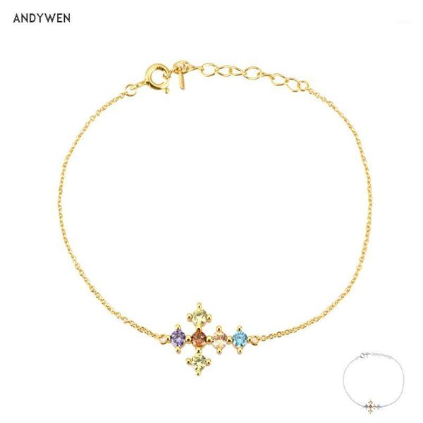 andywen 925 sterling silver colorful zircon cross bracelet adjustable chain women european jewelry for party wedding gift1, Golden;silver
andywen 925 sterling silver colorful zircon cross bracelet adjustable chain women european jewelry for party wedding gift1, Golden;silver