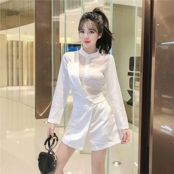 2021 womens fall long sleeve jumpsuit fashion elegant high waist wide leg shorts spring patchwork rompers women casual overalls, Black;white 
2021 womens fall long sleeve jumpsuit fashion elegant high waist wide leg shorts spring patchwork rompers women casual overalls, Black;white