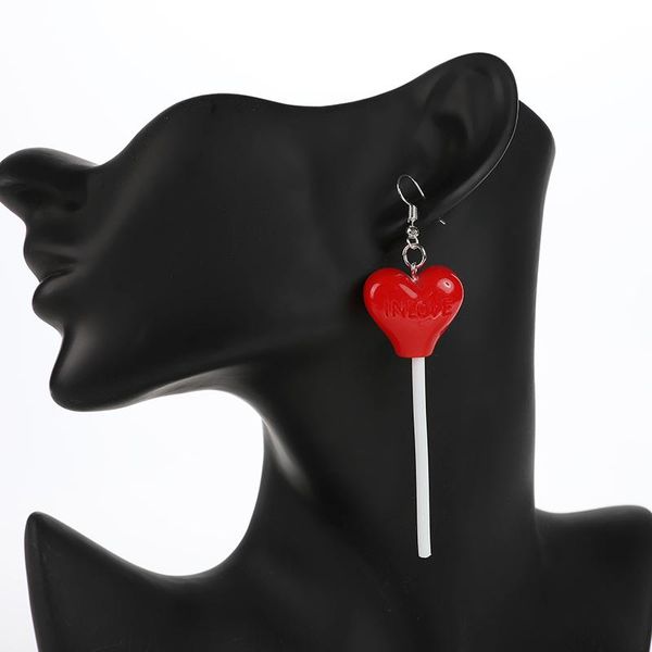 1pair women earring resin craft heart candy lollipop bff friendship drop earrings for women children jewelry, Silver
1pair women earring resin craft heart candy lollipop bff friendship drop earrings for women children jewelry, Silver