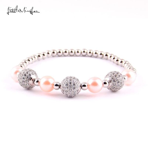 charm bracelets little minglou luxury copper bead women bracelet white cz ball&pearl & bangles for jewelry wedding gift, Golden;silver
charm bracelets little minglou luxury copper bead women bracelet white cz ball&pearl & bangles for jewelry wedding gift, Golden;silver