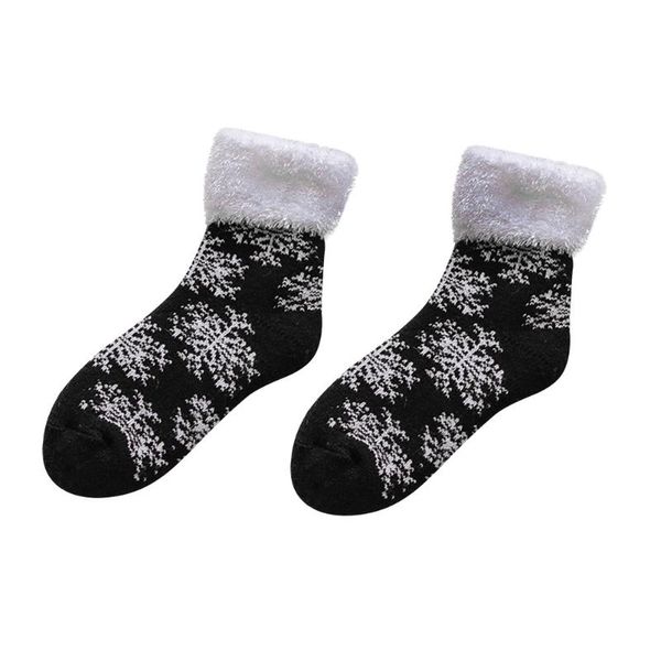 1 pair winter plus velvet socks stylish thicken socks cold protection fashion for women girls, Black
1 pair winter plus velvet socks stylish thicken socks cold protection fashion for women girls, Black