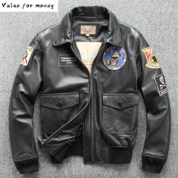brand 2020 genuine leather jackets men's 100% real cowhide skin multi- labeling embroidery turn-down collar zipper bomber jacket1, Black
brand 2020 genuine leather jackets men's 100% real cowhide skin multi- labeling embroidery turn-down collar zipper bomber jacket1, Black
