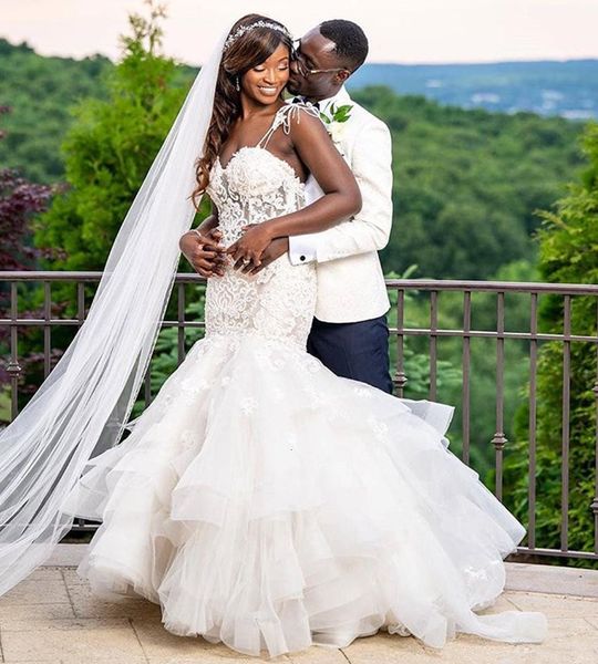 2021 new mermaid gowns cascade belts dribbling train sweeping bride plus size south african wedding dresses epqr, White
2021 new mermaid gowns cascade belts dribbling train sweeping bride plus size south african wedding dresses epqr, White