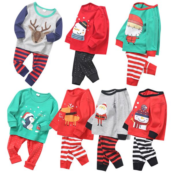 new baby christmas pajamas kid cartoon homewear sets long sleeve stripe pants sleepwear autumn elk santa clause clothes for boy girl, White
new baby christmas pajamas kid cartoon homewear sets long sleeve stripe pants sleepwear autumn elk santa clause clothes for boy girl, White