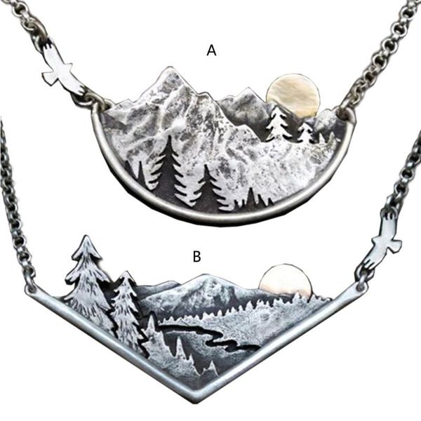 3d mountain range river valley sunset pendant nature necklace mountains jewelry gift for nature adventure outdoor lovers, Silver
3d mountain range river valley sunset pendant nature necklace mountains jewelry gift for nature adventure outdoor lovers, Silver
