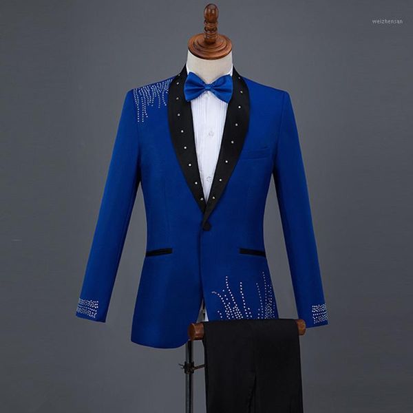 4 colors formal men suits crystals blazers pants suit singer chorus performance costume wedding master prom host stage outfits1, White;black
4 colors formal men suits crystals blazers pants suit singer chorus performance costume wedding master prom host stage outfits1, White;black