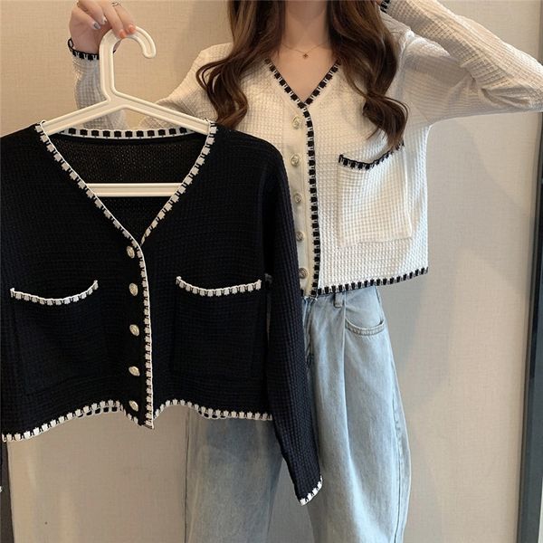 korean color contrast single breasted v-neck jacketsleeve clip jacketsmall fragrance short cardigan long sleeve jacket women j1wwu j1wwu, White
korean color contrast single breasted v-neck jacketsleeve clip jacketsmall fragrance short cardigan long sleeve jacket women j1wwu j1wwu, White