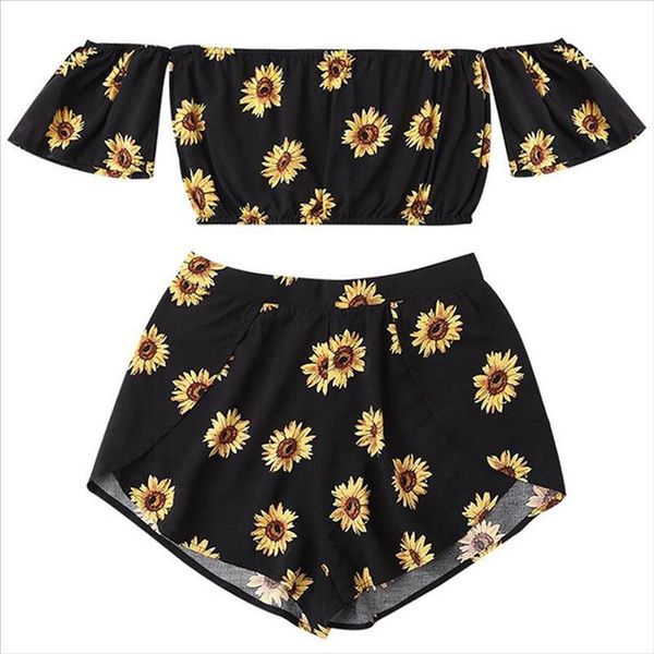women clothes 2019 2 piece set women casual two piece set women off shoulder sunflower printed beachwear crop, Gray
women clothes 2019 2 piece set women casual two piece set women off shoulder sunflower printed beachwear crop, Gray
