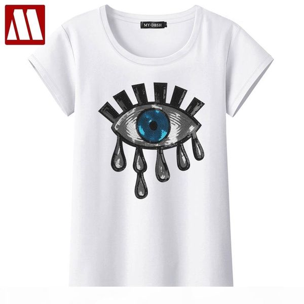 2019 summer t shirt women tees short sleeve cotton big eyes paillette tshirt funny t-shirt woman clothes plus size 4xl y19051301, White
2019 summer t shirt women tees short sleeve cotton big eyes paillette tshirt funny t-shirt woman clothes plus size 4xl y19051301, White