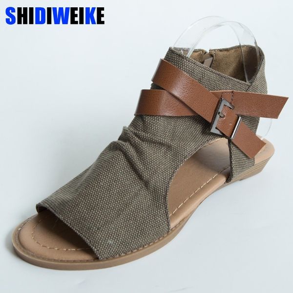 shidiweike womens summer sandals canvas peep toe shoes open toe lace-up flats beach casual flip flops m433 y200405, Black
shidiweike womens summer sandals canvas peep toe shoes open toe lace-up flats beach casual flip flops m433 y200405, Black