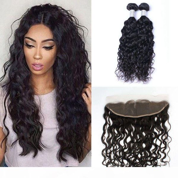 ear to ear 13x4 lace frontal with 2 bundles unprocessed brazilian water wave hair with frontal closure, Black;brown
ear to ear 13x4 lace frontal with 2 bundles unprocessed brazilian water wave hair with frontal closure, Black;brown