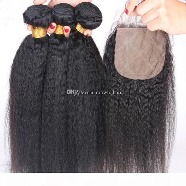 brazilian virgin hair lace closure with hair weaves kinky straight hair coarse yaki 3 bundles with closure silk base for black woman
brazilian virgin hair lace closure with hair weaves kinky straight hair coarse yaki 3 bundles with closure silk base for black woman