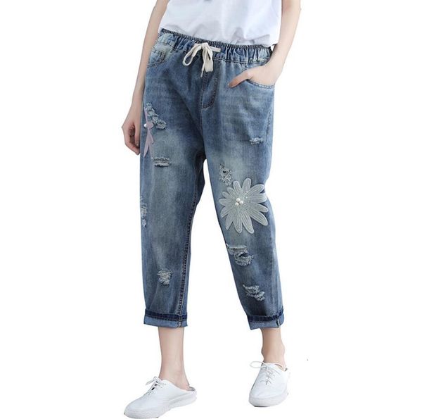 new boyfriend jeans hare women's loose vintage torn frizzy embroidered flower cotton denim plus size 4xl q518 pants sq9f, Black;white
new boyfriend jeans hare women's loose vintage torn frizzy embroidered flower cotton denim plus size 4xl q518 pants sq9f, Black;white