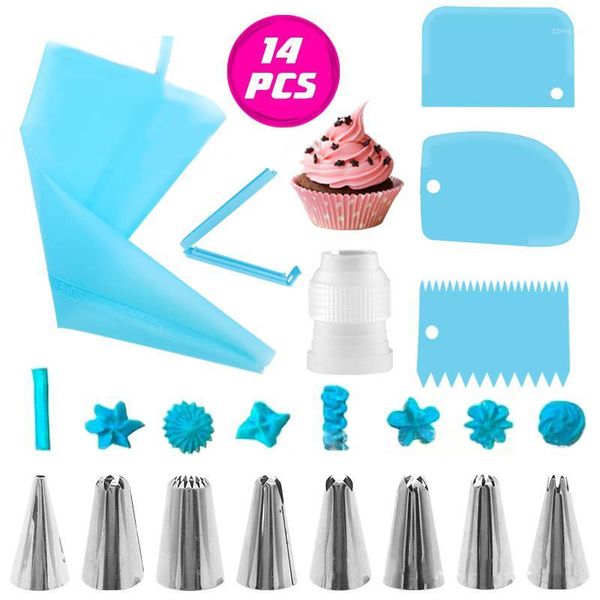 14pcs/set icing piping nozzles set reusable pastry bag kit scraper flower cream tips converter baking cup cake decorating tools1
14pcs/set icing piping nozzles set reusable pastry bag kit scraper flower cream tips converter baking cup cake decorating tools1