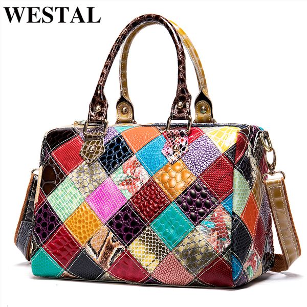 westal women's leather bags patchwork handle bags women's bag genuine leather handbags designer shoulder bags female 277
westal women's leather bags patchwork handle bags women's bag genuine leather handbags designer shoulder bags female 277
